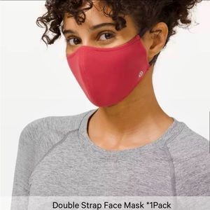 Lululemon double strap Face Mask Nulu dark red NIB